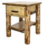 Rustic Log Nightstands