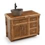 Rustic Log Vanities