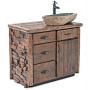 Rustic Log Vanities