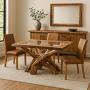 Rustic Natural Wood Organic Dining Room