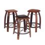 Rustic Reclaimed Barn Wood Bar Stools