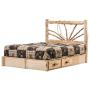 Rustic Built-In Storage Beds